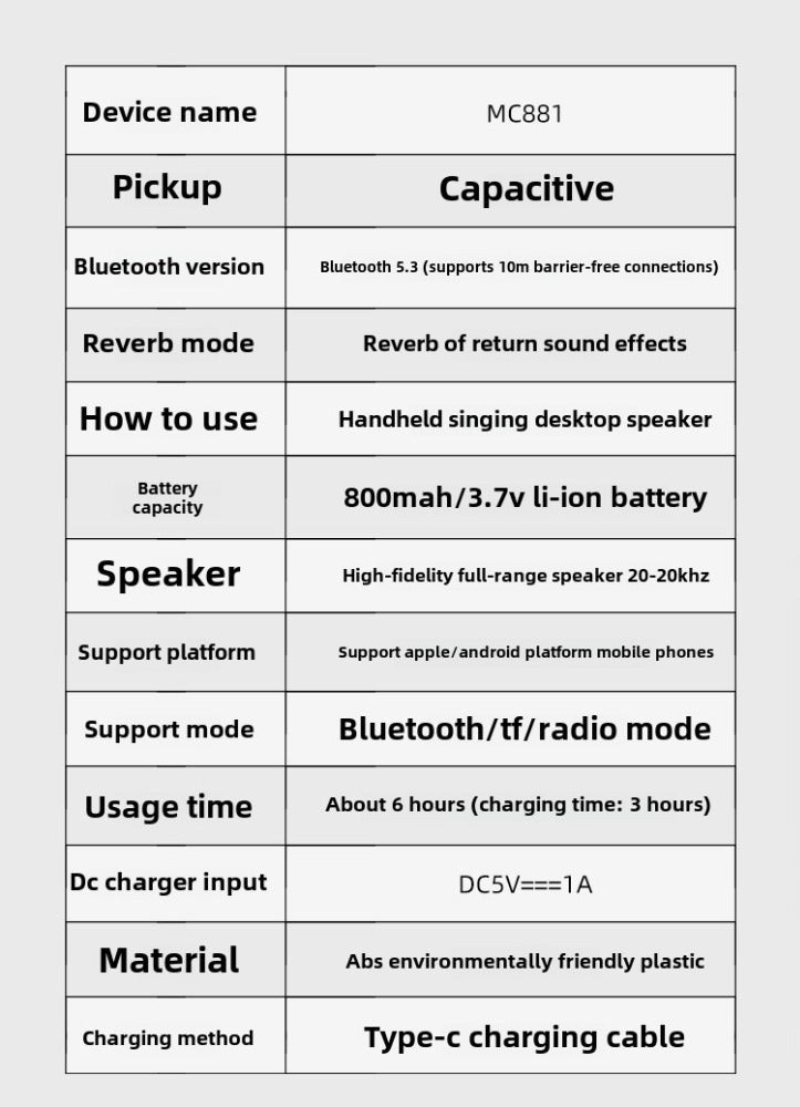 Karaoke Speaker Microphone